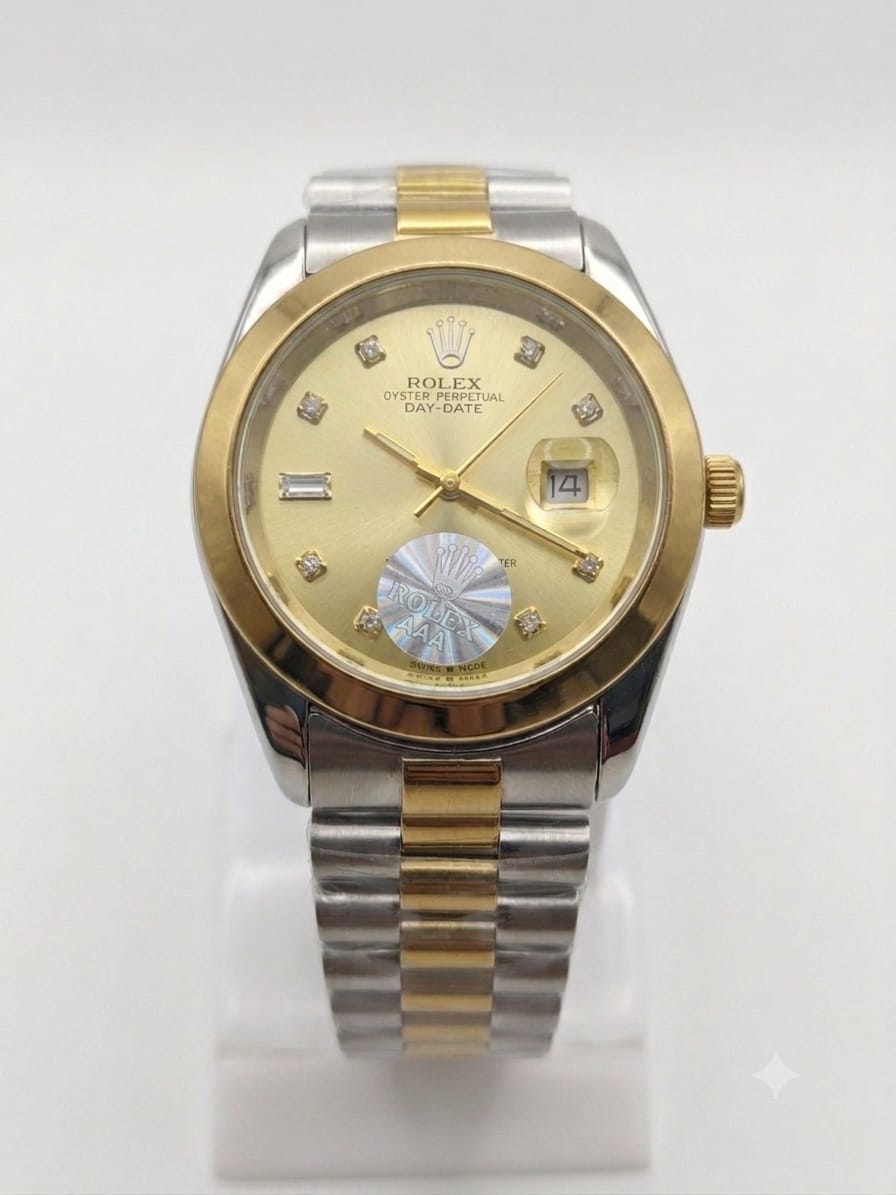 Luxury Gold Dial Stainless Steel Men's Watch