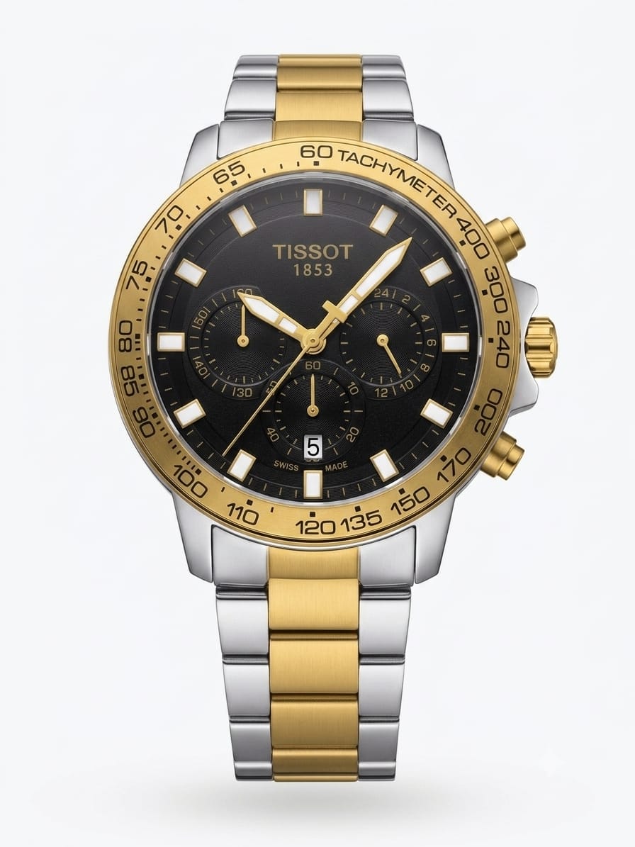 Luxury Black Dial Chronograph Style Men's Watch